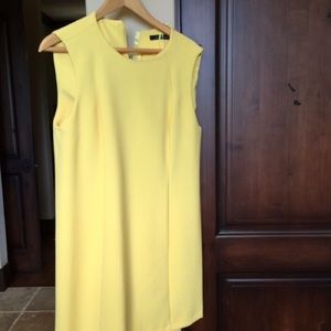Yellow sleeveless shift dress